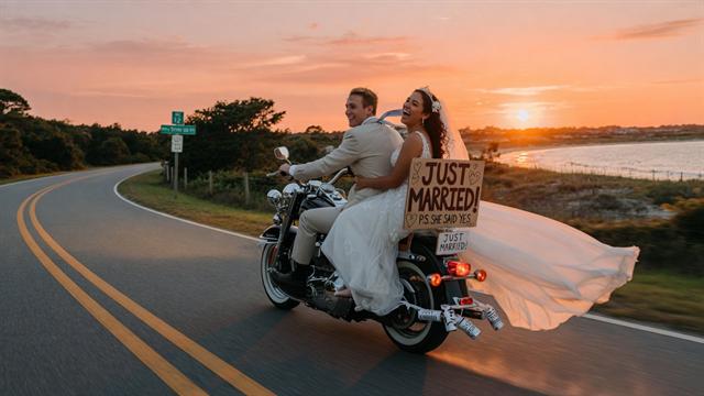 Diego and Elena on their wedding day